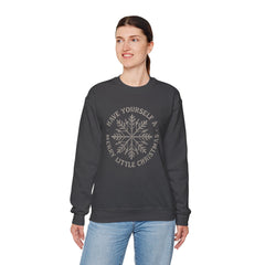 “Have Yourself a Merry Little Christmas” Snowflake Gildan Crewneck Sweatshirt