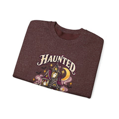 Haunted But Homey Sweatshirt — Cozy Halloween Haunted House Crewneck