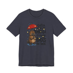 Funny Platypus T‑Shirt — "Gotta Grab My Dumbrella, It’s Raining Idiots Out There" Graphic Tee