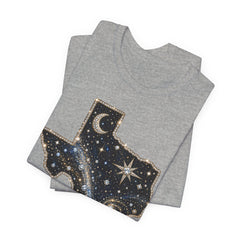 Texas Night Sky Tee — Celestial Moon & Stars State Graphic T-Shirt