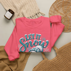 Let It Snow Snowman Crewneck Sweatshirt — Cozy Holiday Winter Pullover