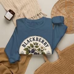 Blackberry Picking Club Crewneck Sweatshirt — Vintage Fruit Patch Design