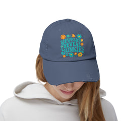 Jewelry Reveal Junkie Distressed Cap | Unisex Cap for Jewelry Lovers, Vintage Style, Boho Vibe