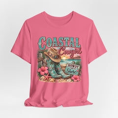 Coastal Cowgirl Tee — "Howdy Shore" Beach Western Graphic T-Shirt