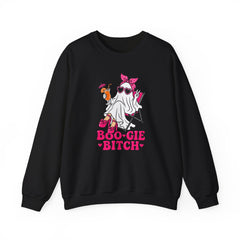 Boo-gie Bitch Ghost Crewneck Sweatshirt — Cute Retro Halloween Graphic