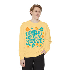 Jewelry Reveal Junkie Sweatshirt - by Comfort Colors- Retro, 70s