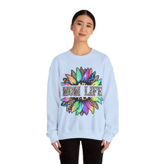 “Mom Life” Vintage Cool Life Flower Crewneck Sweatshirt
