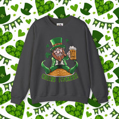 St. Patrick's Day Unisex Crewneck- Cheers Leprechaun