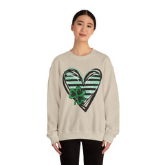 St. Patrick's Day Heart Sweatshirt - Unisex Heavy Blend Crewneck
