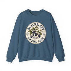 Blackberry Picking Club Crewneck Sweatshirt — Vintage Fruit Patch Design