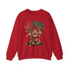 Oh Deer Christmas Sweatshirt — Cute Reindeer Holiday Crewneck