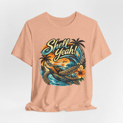 Shell Yeah! Turtle Graphic Tee — Tropical Beach Surf T-Shirt