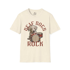 FB Rockstar Dog Unisex T-Shirt - Deaf Dogs Definitely Rock Design