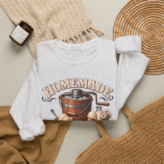 Crewneck Sweatshirt — "Homemade Ice Cream Social" Vintage Ice Cream Maker Design
