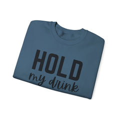 "Hold My Drink, I Gotta Pet This Dog" Unisex Heavy Blend™ Crewneck Sweatshirt