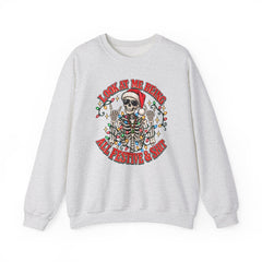 Christmas Skeleton Unisex Sweatshirt - Rude Humor - Party Sweatshirt- Holiday Humor