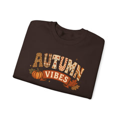 "Autumn Vibes" Graphic Fall Pullover Crewneck Sweatshirt