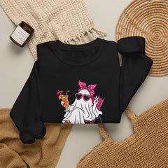 Boo-gie Bitch Ghost Crewneck Sweatshirt — Cute Retro Halloween Graphic