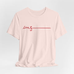 Love Signature T-Shirt – Minimal Red Script Tee