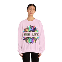 “Mom Life” Vintage Cool Life Flower Crewneck Sweatshirt