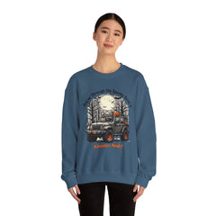 Spooky Adventure Sweatshirt - Jeepin' Through the Spooky Season, Unisex Crewneck, Fall Apparel, Halloween Gift, Cozy Halloween Wear