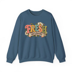 Fresh as a Daisy Crewneck Sweatshirt – Retro Spring Floral Graphic