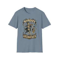 Nobody Plays It Better T-Shirt — Skeleton Violinist Day of the Dead Music Tee