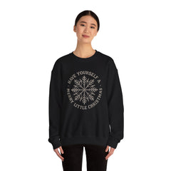 “Have Yourself a Merry Little Christmas” Snowflake Gildan Crewneck Sweatshirt