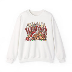 'Fa La La La Whatever' Cute Sleepy Reindeer Christmas Sweatshirt