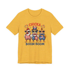 Chicka Boom Boom Patriotic Chickens Tee - 4th of July USA Shirt