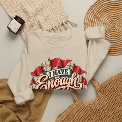 "I Have Enough Red Flags, Thanks" Vintage Banner Graphic Valentine Sweatshirt