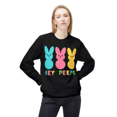 Hey Peeps Midweight Softstyle Fleece Crewneck Easter Sweatshirt