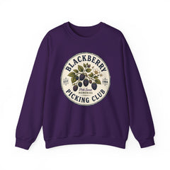 Blackberry Picking Club Crewneck Sweatshirt — Vintage Fruit Patch Design