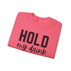 "Hold My Drink, I Gotta Pet This Dog" Unisex Heavy Blend™ Crewneck Sweatshirt