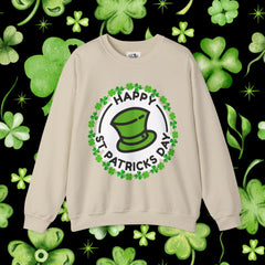 Happy St. Patrick's Day Unisex Crewneck- Leprechaun Hat