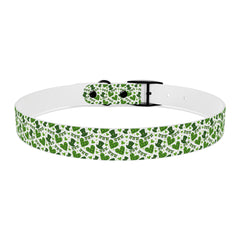 Dog Collar - Green Leprechaun Hats and Green Hearts Design