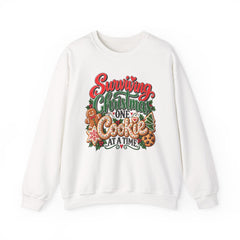 "Surviving Christmas One Cookie at a Time" Cozy Holiday Christmas Crewneck