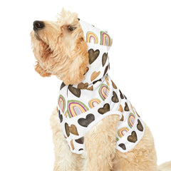 Pet Hoodie - Chocolate Hearts and Rainbows - Spoil Your Fur Baby