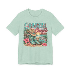 Coastal Cowgirl Tee — "Howdy Shore" Beach Western Graphic T-Shirt