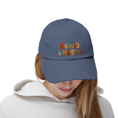 Choose Kindness, Distressed Cap, Inspiring Hat for Everyone, Perfect for Gifts, Casual Wear, Relaxed Vibes,