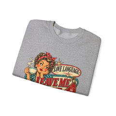 Retro Rosie 'Leave Me Alone' Vintage Pin-Up Graphic Sweatshirt- Valentine