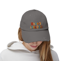 Choose Kindness, Distressed Cap, Inspiring Hat for Everyone, Perfect for Gifts, Casual Wear, Relaxed Vibes,