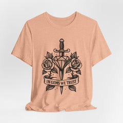'In Gems We Trust' | Edgy Casual Wear, Gift for Rock Lovers, Men's & Women's Apparel, Perfect for Festivals