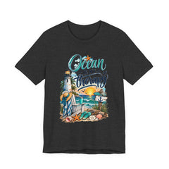 Ocean Is My Therapy T-Shirt — Beach Lighthouse Sunset Tee