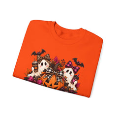 Halloween Ghosts & Pumpkin Crewneck Sweatshirt