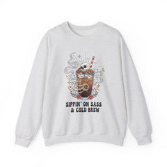 Sassy Coffee Sweatshirt - Cozy Unisex Crewneck, Halloween Fashion, Gift for Coffee Lovers, Fall Apparel, Cute Casual Style
