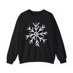Cozy Snowflake Crewneck Sweatshirt for All Seasons |Hand drawn, Lounging, Holidays, Snow