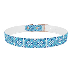 Dog Collar- Blue Mexican Talavera Tile Print