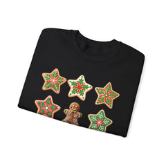 Festive Gingerbread Sweatshirt, Holiday Crewneck, Christmas Gift, Cozy Sweatshirt, Unisex Casual Wear