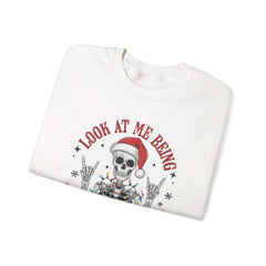 Christmas Skeleton Unisex Sweatshirt - Rude Humor - Party Sweatshirt- Holiday Humor